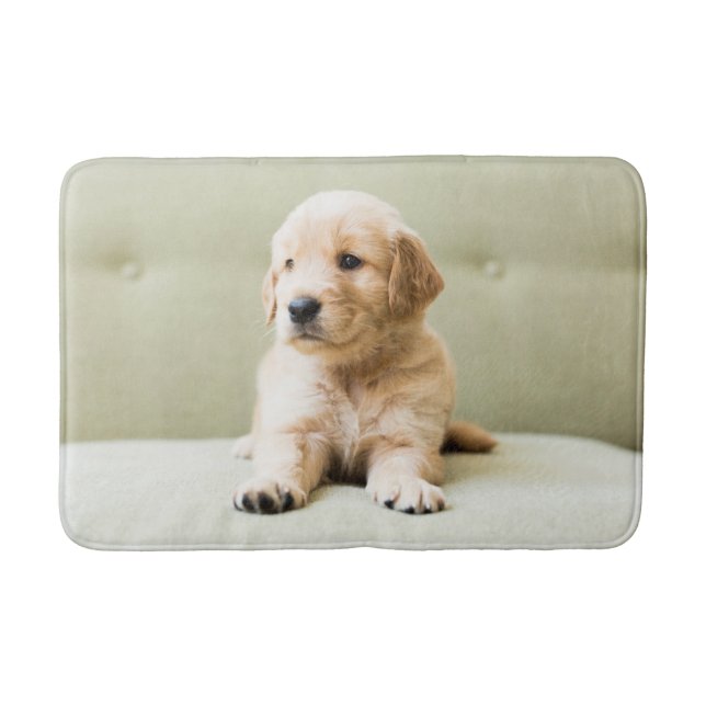 Niedliche Kleintiere | Golden Retriever Puppy Badematte (Vorderseite)