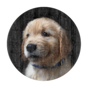 Niedliche Kleintiere Golden Retriever Puppy Schneidebrett