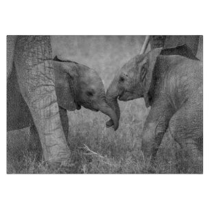 Niedliche Kleintiere Gruß von Baby Elephants Schneidebrett