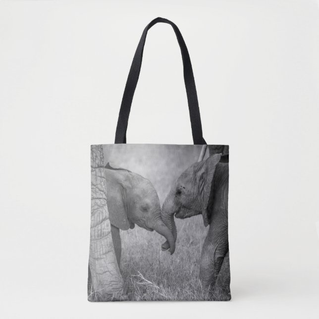Niedliche Kleintiere | Gruß von Baby Elephants Tasche (Vorderseite)