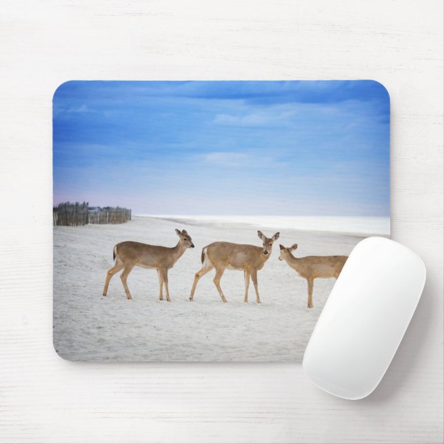 Niedliche Kleintiere | Hirsche am Strand Mousepad (Mit Mouse)