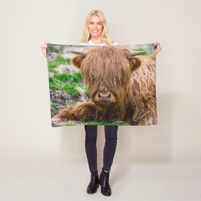 Niedliche Kleintiere | Hochlandkuhkalb Fleecedecke (Beispiel)