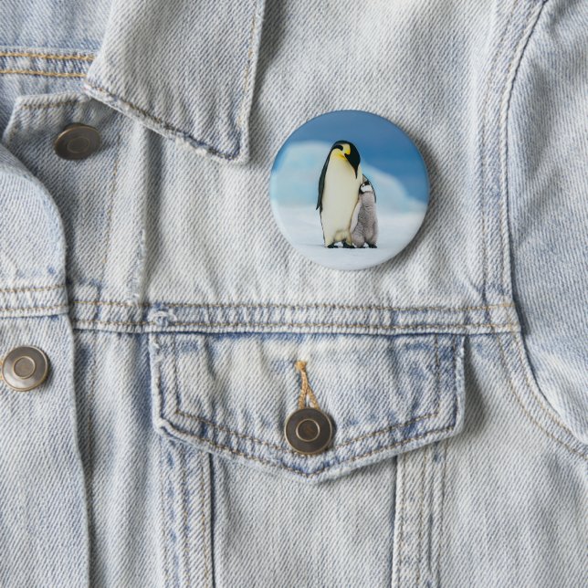 Niedliche Kleintiere | Kaiser Penguin Chick Button (Beispiel)
