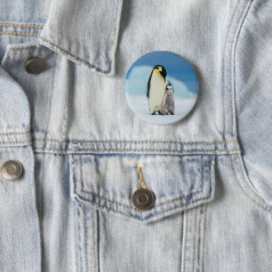 Niedliche Kleintiere Kaiser Penguin Chick Button