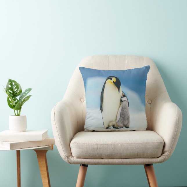 Niedliche Kleintiere | Kaiser Penguin Chick Kissen (Stuhl )