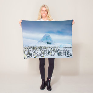 Niedliche Kleintiere Kaiser-Pinguin-Kolonie Fleecedecke