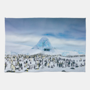 Niedliche Kleintiere Kaiser-Pinguin-Kolonie Geschirrtuch