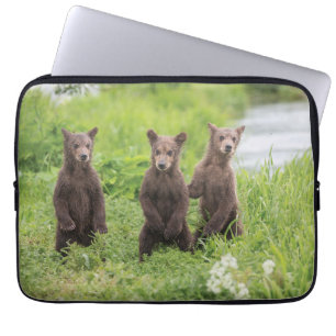 Niedliche Kleintiere   Kamchatka Brown Bear Cubs Laptopschutzhülle