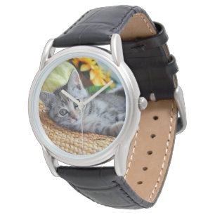 Niedliche Kleintiere   Kitten Lounges Armbanduhr