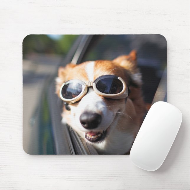 Niedliche Kleintiere | Korgi-Brille im Auto Mousepad (Mit Mouse)