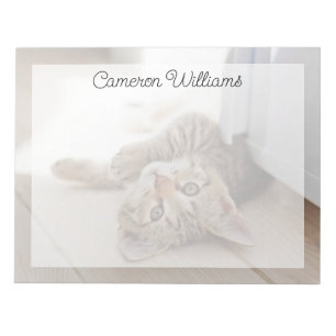 Niedliche Kleintiere Kurzhaar Tabby Kitten Notizblock