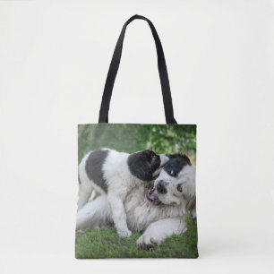 Niedliche Kleintiere   Landseer Puppy Tasche