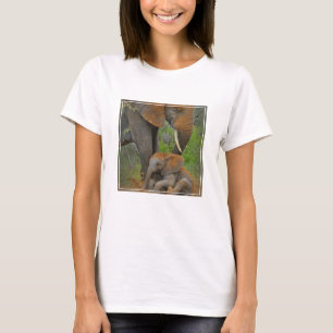 Niedliche Kleintiere   Mama Elephant & Baby T-Shirt