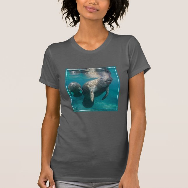Niedliche Kleintiere | Manatee & Baby T-Shirt (Vorderseite)