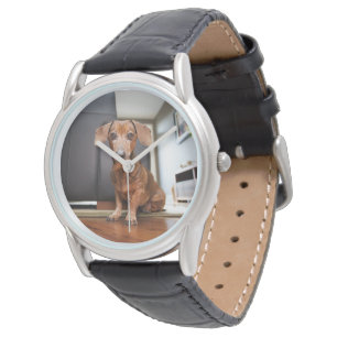 Niedliche Kleintiere   Mini-Dackel Welpe Armbanduhr