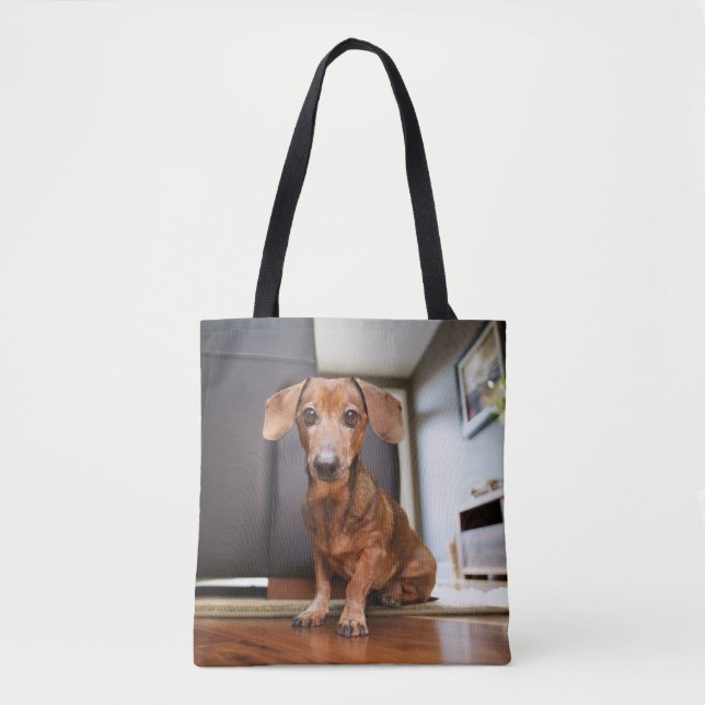 Niedliche Kleintiere | Mini-Dackel Welpe Tasche (Vorderseite)