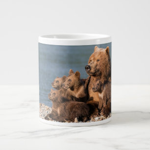 Niedliche Kleintiere Mutter Bären & Cubs Jumbo-Tasse