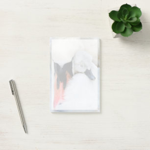 Niedliche Kleintiere Mutter und Baby Mute Swan Post-it Klebezettel