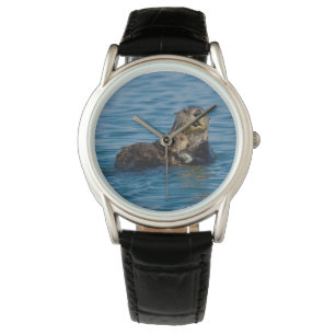 Niedliche Kleintiere   Mutter und Baby Sea Otter Armbanduhr