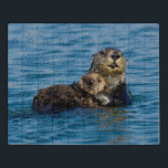 Niedliche Kleintiere | Mutter und Baby Sea Otter Puzzle<br><div class="desc">Dieses "Getty Niedliche Baby Animals" Foto verfügt über einen Mütter- und Babyseotter und einen Seeotter-Jungtier in Elkhorn Slough,  Monterey,  Kalifornien.</div>