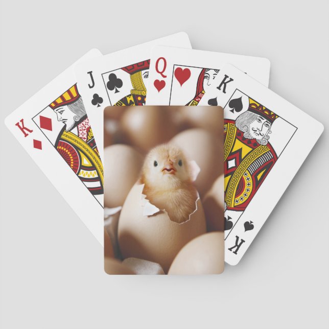Niedliche Kleintiere | New Baby Chick Spielkarten (Rückseite)
