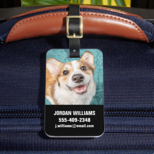 Niedliche Kleintiere Niedlich Corgi Puppy Smile Gepäckanhänger