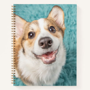 Niedliche Kleintiere Niedlich Corgi Puppy Smile Notizbuch