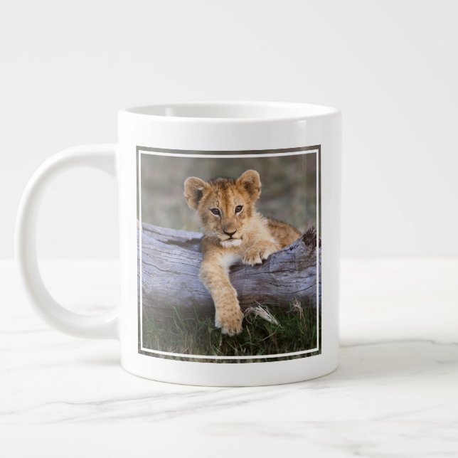 Niedliche Kleintiere | Niedliche Löwengräber Jumbo-Tasse (Links)
