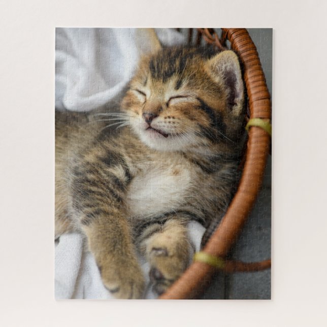 Niedliche Kleintiere | Niedlicher Tabby Cat Sleepi (Vertikal)