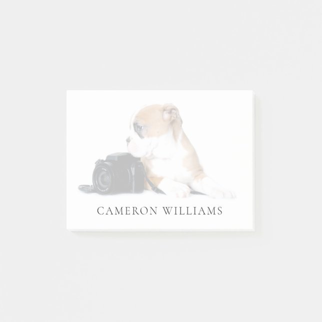 Niedliche Kleintiere | Old Tyme British Bulldog Post-it Klebezettel (Vorderseite)