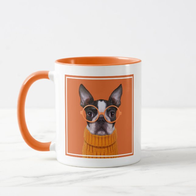 Niedliche Kleintiere | Orange Boston Terrier Tasse (Links)