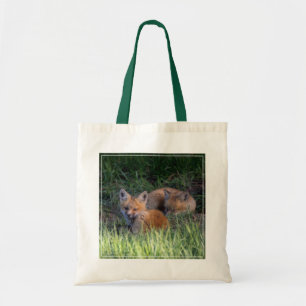 Niedliche Kleintiere Paar von Red Fox Kit Geschw Tragetasche