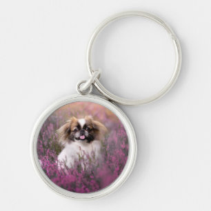 Niedliche Kleintiere Pekingese Puppy Schlüsselanhänger