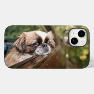 Niedliche Kleintiere   Pekingese Welpe im Auto Case-Mate iPhone 14 Hülle