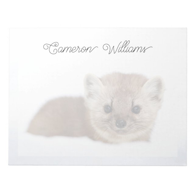 Niedliche Kleintiere | Pine Marten Notizblock (Vorderseite)