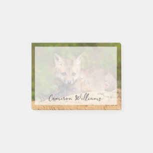 Niedliche Kleintiere Red Fox Pup Post-it Klebezettel