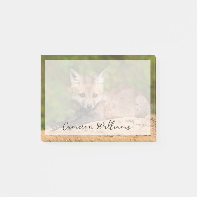 Niedliche Kleintiere | Red Fox Pup Post-it Klebezettel (Vorderseite)