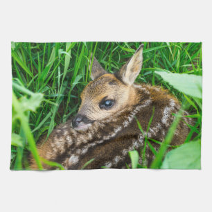 Niedliche Kleintiere Roe Deer Baby Geschirrtuch