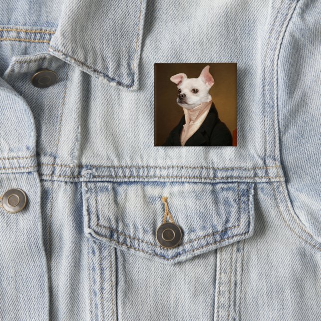 Niedliche Kleintiere | Royal Chihuahua Portrait Button (Beispiel)