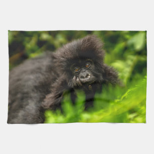 Niedliche Kleintiere Säugling Gorilla Geschirrtuch