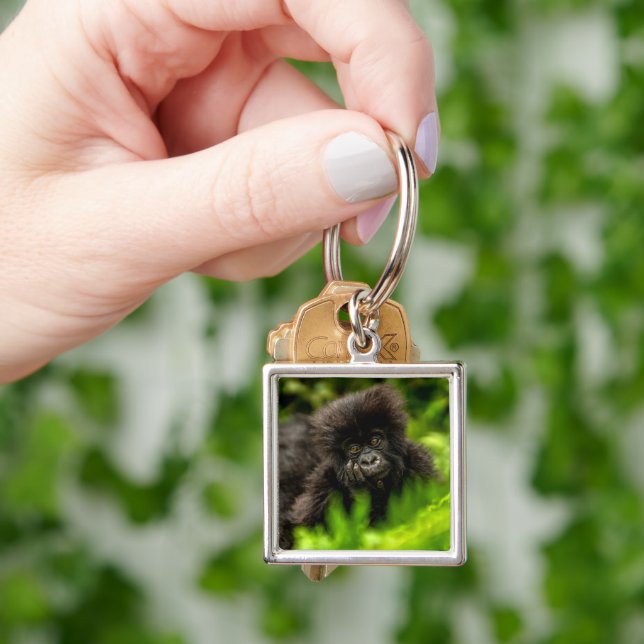 Niedliche Kleintiere | Säugling Gorilla Schlüsselanhänger (Hand)