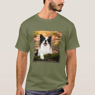 Niedliche Kleintiere Schwarz-Weiß-Border-Collie T-Shirt