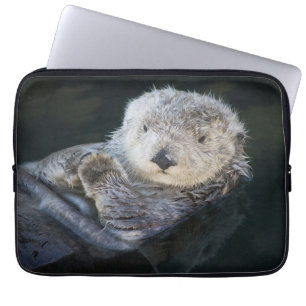 Niedliche Kleintiere Sea Otter Floating Laptopschutzhülle