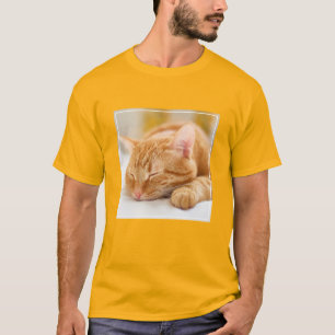 Niedliche Kleintiere Sleeping Ginger Cat T-Shirt