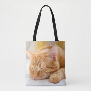 Niedliche Kleintiere   Sleeping Ginger Cat Tasche