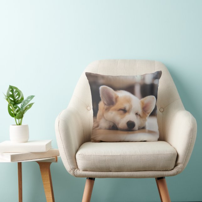 Niedliche Kleintiere | Sleepy Corgi Kissen (Stuhl )