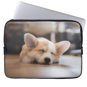 Niedliche Kleintiere Sleepy Corgi Laptopschutzhülle