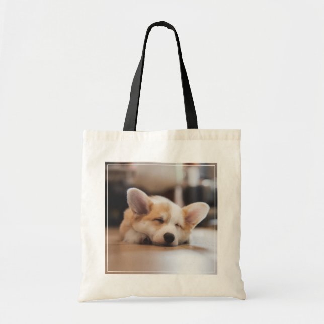 Niedliche Kleintiere | Sleepy Corgi Tragetasche (Vorne)