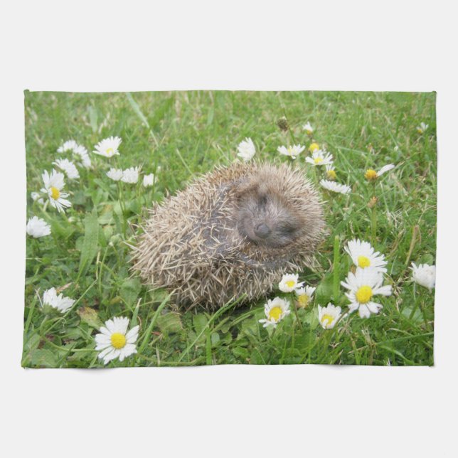 Niedliche Kleintiere | Spanischer Igel Geschirrtuch (Horizontal)