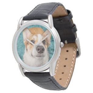 Niedliche Kleintiere   Sweet Corgi Puppy Face Armbanduhr